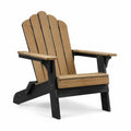 Sedia Adirondack in Legno e Plastica Composita Nero/Naturale