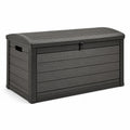 Baule da giardino in plastica 120x55x60 cm grigio antracite