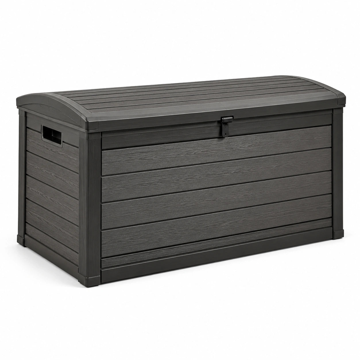 Baule da giardino in plastica 120x55x60 cm grigio antracite