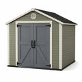 Capanno da giardino in plastica 244x228x226cm verde e grigio