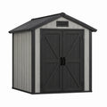 Casetta da giardino in resina 185x152x226 cm grigia e nera
